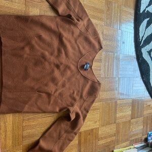Anthropologie Brown V-Neck Sweater
